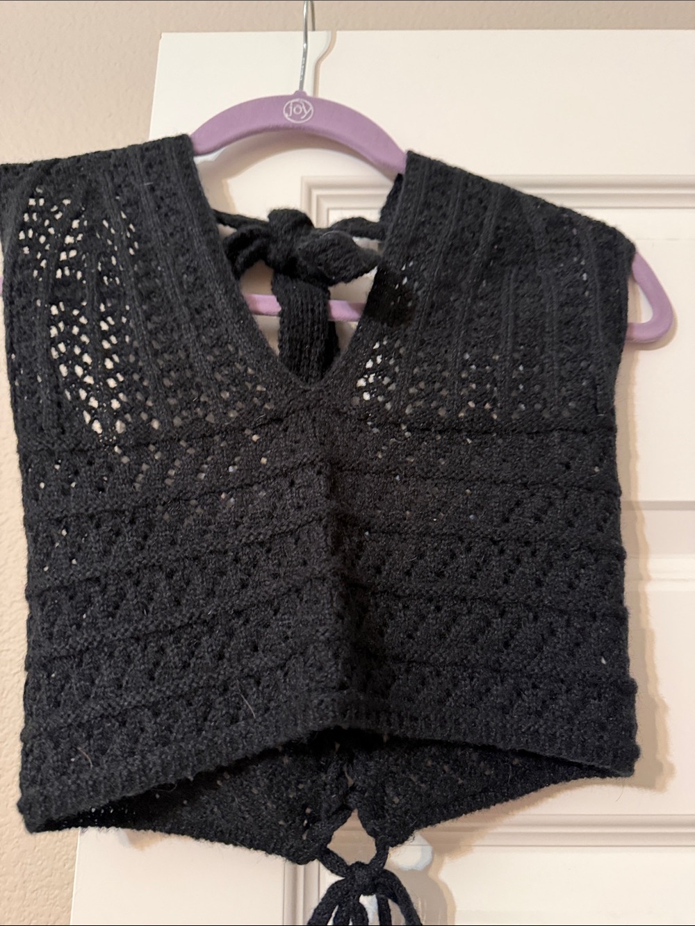 Black Knit Tie-Back Women’s  Halter Top
